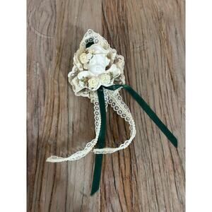 Decorative ornament white porcelain cherub face Vintage